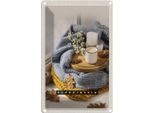 Vianmo Insegna Di Latta 30X20 Cm Skandinawien Wolle Kaffee Herbst Kerze