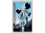 Vianmo Insegna Di Latta 18X12 Cm Amerika Route 66 Kingman Az Crossing