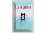 Vianmo Insegna Di Latta 30X20 Cm San Francisco BrüCke Himmel Blau