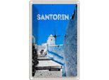 Vianmo Insegna Di Latta 18X12 Cm Santorini Griechenland WeißE Treppen