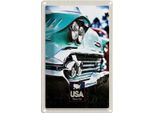 Vianmo Insegna Di Latta 30X20 Cm Amerika Oldtimer Amerika GrüN