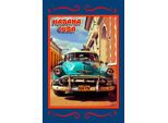 Vianmo Insegna In Legno 18X12 Cm Cuba Habana Cuba Blaues Auto