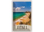 Vianmo Insegna Di Latta 30X20 Cm Antigua Karibik Strand Meer
