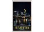 Vianmo Insegna Di Latta 18X12 Cm Frankfurt Nacht BrüCke