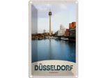 Vianmo Insegna Di Latta 30X20 Cm Deutschland DüSseldorf Fernseherturm