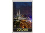 Vianmo Insegna Di Latta 30X20 Cm KöLn Deutschland Dom BrüCke Bahnhof