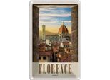 Vianmo Insegna Di Latta 18X12 Cm Florence Altstadt Kirche