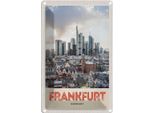 Vianmo Insegna Di Latta 18X12 Cm Frankfurt Stadt HochhäUser Altstadt