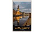 Vianmo Insegna Di Latta 18X12 Cm GöTheburg Schweden Abend