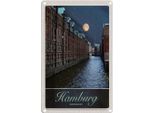 Vianmo Insegna Di Latta 30X20 Cm Hamburg Deutschland Fluss Nacht Trip