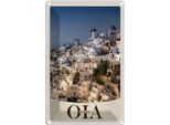 Vianmo Insegna Di Latta 30X20 Cm Oia Greece Insel Griechenland