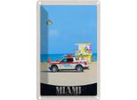 Vianmo Insegna Di Latta 30X20 Cm Miami Usa Amerika Ozeanrettung Wagen