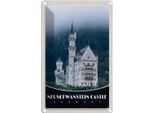 Vianmo Insegna Di Latta 18X12 Cm Neuschwanstein Schloss MarienbrüCke