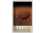 Vianmo Insegna Di Latta 30X20 Cm Mars Weltraum Abdruck Roter Planet