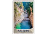 Vianmo Insegna Di Latta 30X20 Cm Salerno Insel Natur Boot Strand Sonne
