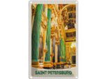 Vianmo Insegna Di Latta 30X20 Cm Saint Petersburg Kirche Von Innen