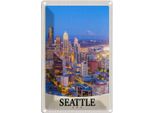Vianmo Insegna Di Latta 30X20 Cm Seattle Usa Amerika Stadt Abend