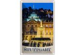 Vianmo Insegna Di Latta 30X20 Cm Stuttgart Deutschland Schloss Abend