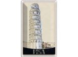 Vianmo Insegna Di Latta 18X12 Cm Pisa Italien Schiefer Turm