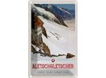 Vianmo Insegna Di Latta 30X20 Cm Aletschgletsch Schweiz Schnee Winter