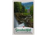 Vianmo Insegna Di Latta 30X20 Cm Giessbachfall Wald Wasserfall Natur