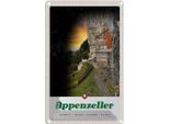 Vianmo Insegna Di Latta 30X20 Cm Appenzeller Gebirge GebäUde Schweiz