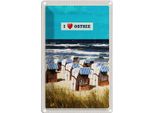 Vianmo Insegna Di Latta 18X12 Cm Ostsee StrandköRbe Strand