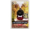 Vianmo Insegna Di Latta 18X12 Cm RüGen Der Rasende Roland Lokomotive