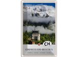 Vianmo Insegna Di Latta 30X20 Cm Confoederatio Helvetica Schloss Natur