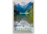 Vianmo Insegna Di Latta 30X20 Cm Seealpsee Schweiz WäLder Natur