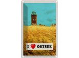 Vianmo Insegna Di Latta 30X20 Cm Ostsee Turm Natur Weide Himmel