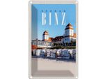 Vianmo Insegna Di Latta 30X20 Cm Seebad Binz StrandköRbe Strand