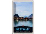 Vianmo Insegna Di Latta 30X20 Cm Iseltwald See Schnee Gebirge