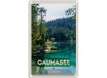 Vianmo Insegna Di Latta 30X20 Cm Caumasee Schweiz Berge WäLder Natur