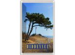 Vianmo Insegna Di Latta 30X20 Cm Hiddensee Leuchtturm Baum Weide Wiese