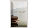 Vianmo Insegna Di Latta 18X12 Cm Hallstatt ÖSterreich See Berge Boot