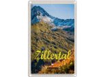 Vianmo Insegna Di Latta 18X12 Cm Zillertal ÖSterreich Berg WäLder