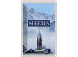Vianmo Insegna Di Latta 30X20 Cm Serfhaus Schnee Berge Kirche Winter