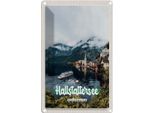 Vianmo Insegna Di Latta 30X20 Cm Hallstattersee Berge Schiff Boot Berg