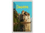 Vianmo Insegna Di Latta 18X12 Cm Lausanne Schloss See Schweiz Reiseziel