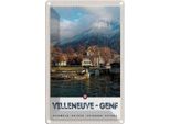 Vianmo Insegna Di Latta 30X20 Cm Villeneuve-Genf Schweiz WäLder Wandern