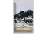 Vianmo Insegna Di Latta 30X20 Cm Lermoos ÖSterreich WäLder Winterzeit