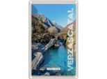 Vianmo Insegna Di Latta 30X20 Cm Verzascatal BrüCke Gebirge Fluss Natur