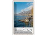 Vianmo Insegna Di Latta 18X12 Cm Villeneuve-Genf Schweiz Wanderung