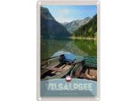 Vianmo Insegna Di Latta 18X12 Cm Vilsalpsee ÖSterreich WäLder Boot