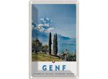 Vianmo Insegna Di Latta 30X20 Cm Genf Schweiz See Natur Himmel