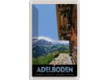 Vianmo Insegna Di Latta 18X12 Cm Adelboden Schweiz Aussicht Auf Gebirge