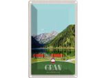 Vianmo Insegna Di Latta 18X12 Cm GräN ÖSterreich Rote Bank WäLder Natur