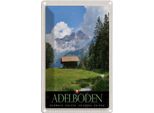 Vianmo Insegna Di Latta 18X12 Cm Adelboden Schweiz WäLder HäUschen