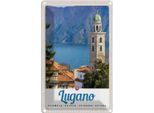 Vianmo Insegna Di Latta 18X12 Cm Lugano Schweiz See Kirche